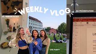 WEEKLY VLOG  22 Geburtstag Uni Party amp BA Präsentation  Lorena Maria [upl. by Anaiq]