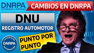 🔴 DNU Registro Automotor  Cambios en el Registro Automotor ✅ 2024 [upl. by Caspar620]