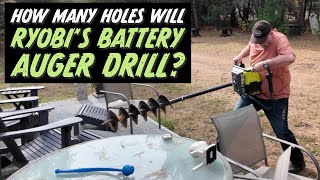 Putting the Ryobi 40V Post Hole Digger to the Test  How Much Power Does it Take to Dig 6 3 Holes [upl. by Nalda452]