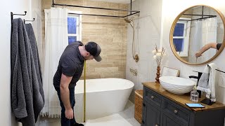 Freestanding Deep Soak Tub and Shower Combo Installation Tips with Limited Space [upl. by Jaquenetta]