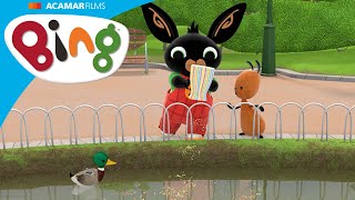 Bing and Sula are feeding duckies in the park  Bing Best Bits  Bing US English 🇺🇸 [upl. by Zahara]