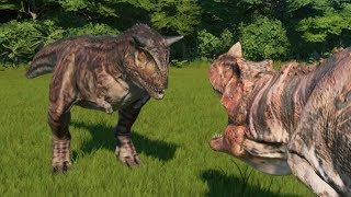 Carnotaurus VS Ceratosaurus  Jurassic World Evolution [upl. by Feetal912]