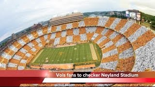 Vols fans Checker Neyland Stadium in orange and white [upl. by Dieterich]