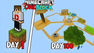 I Survive 100 Days In Minecraft One Block 🤩part1 [upl. by Eanom]