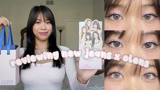 BEST NATURAL KOREAN COLORED CONTACTS NEW JEANS X OLENS review [upl. by Meng313]