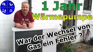 1 Jahr Wärmepumpe  lohnt sich der Wechsel von der Gastherme Alle Zahlen im Vergleich [upl. by Kassity464]