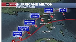 Hurricane Milton on path for Florida landfall as a potentially historic [upl. by Cleres]