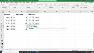 Microsoft Excel Mit EDATUMFunktion Monate zu Datum hinzufügen oder abziehen – so gehts [upl. by Grantley]