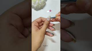 Easy flower Nail art designs at home 🏡🌼💅 nailart piubhol shorts [upl. by Llerdnek]