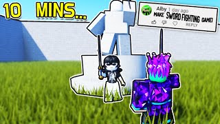 How To Make A SWORD FIGHT Game And Make MILLIONS in 10 mins Roblox [upl. by Ahsiken]