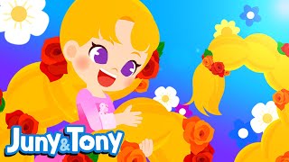 Rapunzel Song  Princess Songs for Kids  Fairy Tales  Preschool Songs  JunyTony [upl. by Essile613]