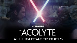 Star Wars The Acolyte  All Lightsaber Duels Episodes 18 HD [upl. by Balfour]