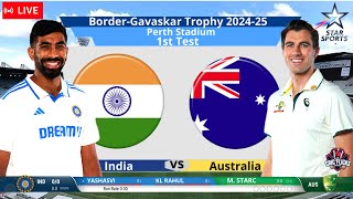 🔴 Live India Vs Australia – 1st Test Match Full Coverage  IND Vs AUS Live indvsaus cricket [upl. by Ilene148]