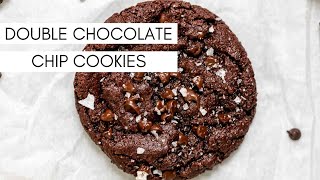 VEGAN Double Chocolate Chip Cookies [upl. by Ynatsyd906]