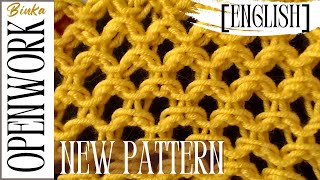 English New original openwork embossed summer knitting pattern How to knit [upl. by Nhoj]