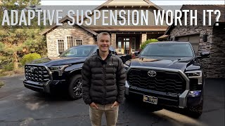 Adaptive Suspension vs Standard  2022 Toyota Tundra [upl. by Eydnarb97]