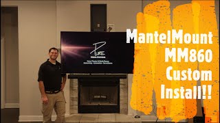 MantelMount MM860 V2 Custom Install amp Demo Robotic Mount Motorized Drop Down amp Swivel TV Mount [upl. by Artemisia]