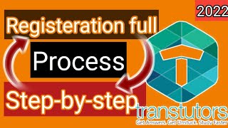 Transtutor registration process  chegg alternate  how to apply full process in 2022 [upl. by Lathrope]