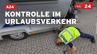 Polizeikontrolle auf der A24 Wohnmobile auf der Waage [upl. by Nesto]