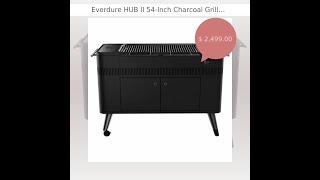 Everdure HUB II 54Inch Charcoal Grill with Rotisserie amp Electronic Ignition HBCE3BUS [upl. by Airat]