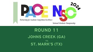 2024 PACE NSC Round 11 Johns Creek GA vs St Marks TX [upl. by Marga815]