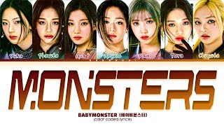 BABYMONSTER quotMONSTERSquot FULL VERSION Lyrics Color Coded Lyrics  seulgisunAI Cover [upl. by Drusus]