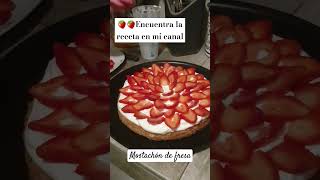 Mostachón de fresa 🍓 repostería postrescaseros bakery dessertsrecipes ilovebaking delicious [upl. by Marji444]