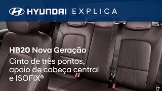 Cinto 3 pontos e Apoio de Cabeça p todos ocupantes  HB20  Hyundai Explica [upl. by Bible]