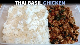 Thai Basil Chicken with Rice  Meal Prep [upl. by Pauline934]