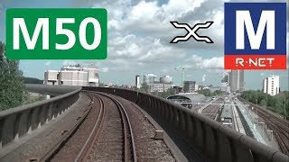 🚇 GVB Rnet Amsterdam Metrolijn 50 Cabinerit Gein  Isolatorweg Drivers view POV [upl. by Yentuoc460]