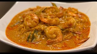 Shrimp Curry with Coconut Milk  Chemmeen Curry  Kerala Style [upl. by Lindon]