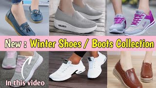 new winter shoes and boot collection  winter collection for women 2024 [upl. by Acnaib]