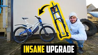 NEW DOWNHILL SUSPENSION TRANSFORMED THE DIY E BIKE PROJECT [upl. by Prestige]