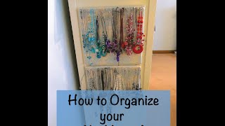 How to Organize Necklaces  DIY necklace organizer [upl. by Isyed]