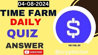 Time Farm Airdrop Daily Quiz and Answer When was the attack on the DAO that resulted in a major [upl. by Macy]