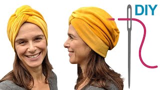 Mütze nähen für Anfänger DIY Beanie Turban Beatrix für Erwachsene und Kinder [upl. by Armbruster91]