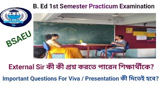 B Ed 1st Sem Practicum Suggestion  Important questions for b ed 1st sem practicum in bengali [upl. by Ynnatirb378]