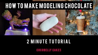 How to Make Modeling Chocolate Easy 2minute tutorial [upl. by Skees686]