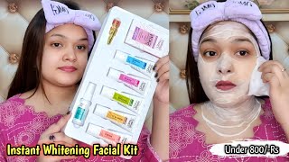 Golden Pearl Whitening Facial For instant Glow  Honest Review  Facial Kit Under 800Rs [upl. by Carla]