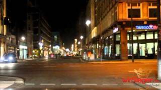 Berlin abends  Oranienburgerstr Friedrichstr Potsdamer Platz [upl. by Bidle]