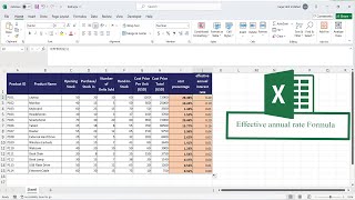 How you can get effective annual rate for cost in excel  كيفيه حساب المعدل السنوي الفعلي للتكلفة [upl. by Chuck116]