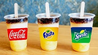 СВОИМИ РУКАМИ  КАК СДЕЛАТЬ МОРОЖЕНОЕ ИЗ COCA COLA FANTA SPRITE [upl. by Notlaw]