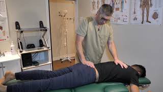 Osteopathic Technique Demo Myofascial Release Legs and Back [upl. by Lletnom548]