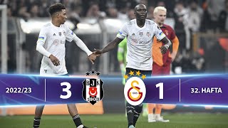 Beşiktaş 31 Galatasaray  HighlightsÖzet  Spor Toto Süper Lig  202223 [upl. by Donnenfeld]