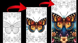 Painting Numbers  Easy Painting  Butterfly  How to Paint by Number [upl. by Olegnaleahcim]