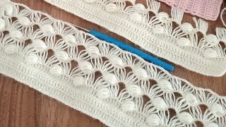 Hermoso punto en zigzag calado en crochet paso a paso motivos puff y puntos básicos [upl. by Ahsonek]