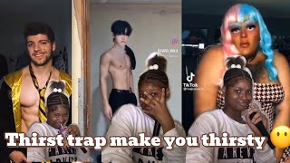 REACTING TO TIKTOK THIRST TRAPS be ware cringe 🚨 alert [upl. by Calabrese]