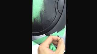 Peeling the black Plasti Dip off Mini Cooper S headlight chrome trim [upl. by Taylor]