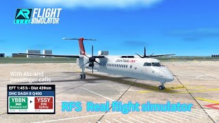 RFS  Real flight simulator–Brisban–To–Sydney–Qantas–DHC–8–Full Flight–FullHD–Real Route [upl. by Norab]