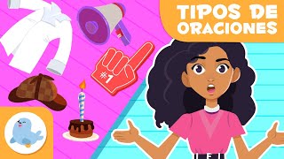 TIPOS DE ORACIONES 🎉 Enunciativas desiderativas interrogativas exclamativas imperativas [upl. by Creath]